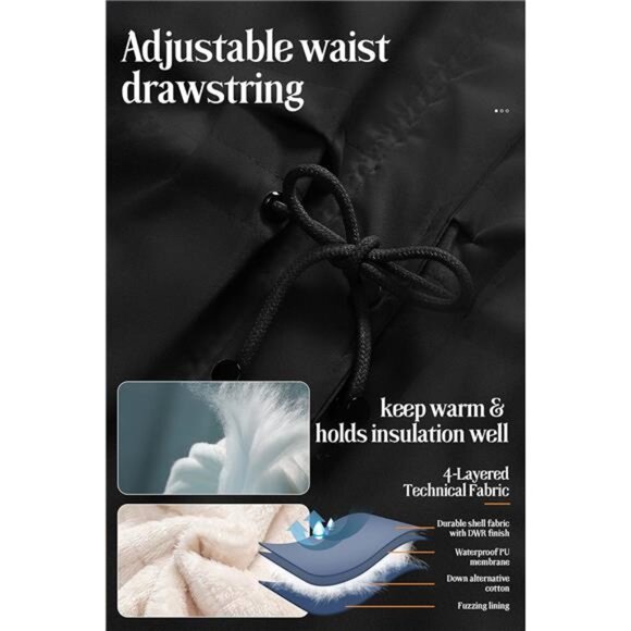 Women's Mid-Length Parka – Winter Outerwear Jacket, - Picture 7 of 8